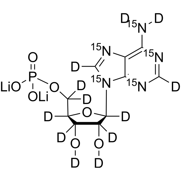 Adenosine monophosphate-15N5,d12 dilithium (AMP-15N5,d12 dilithium)